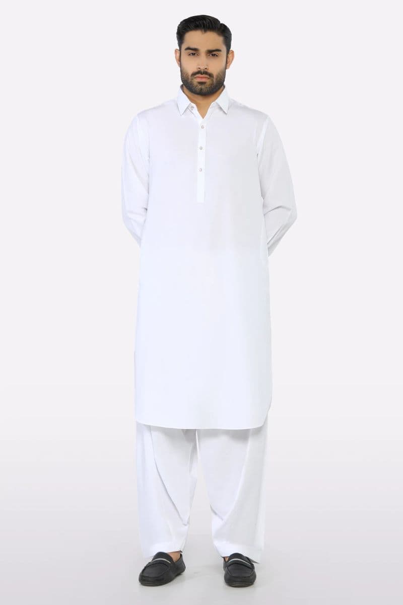 Off White Wash & Wear Shalwar Kameez thumbnail