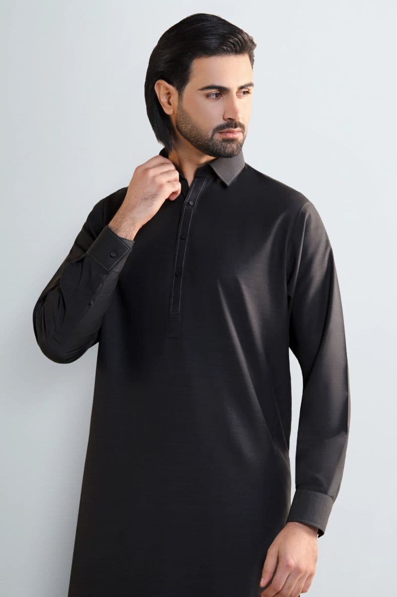 Black Wash & Wear Shalwar Kameez thumbnail