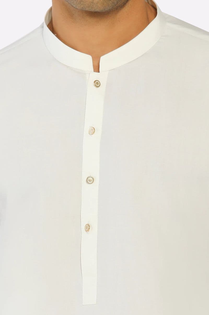 Off White Wash & Wear Shalwar Kameez thumbnail