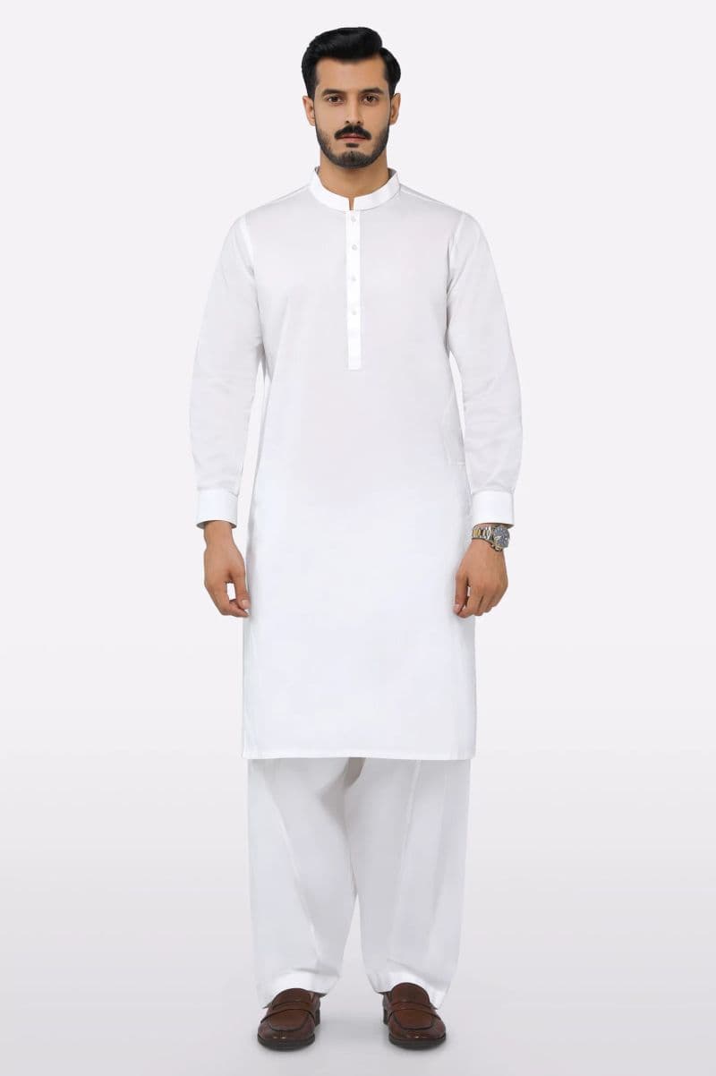 Cream Cotton Shalwar Kameez thumbnail