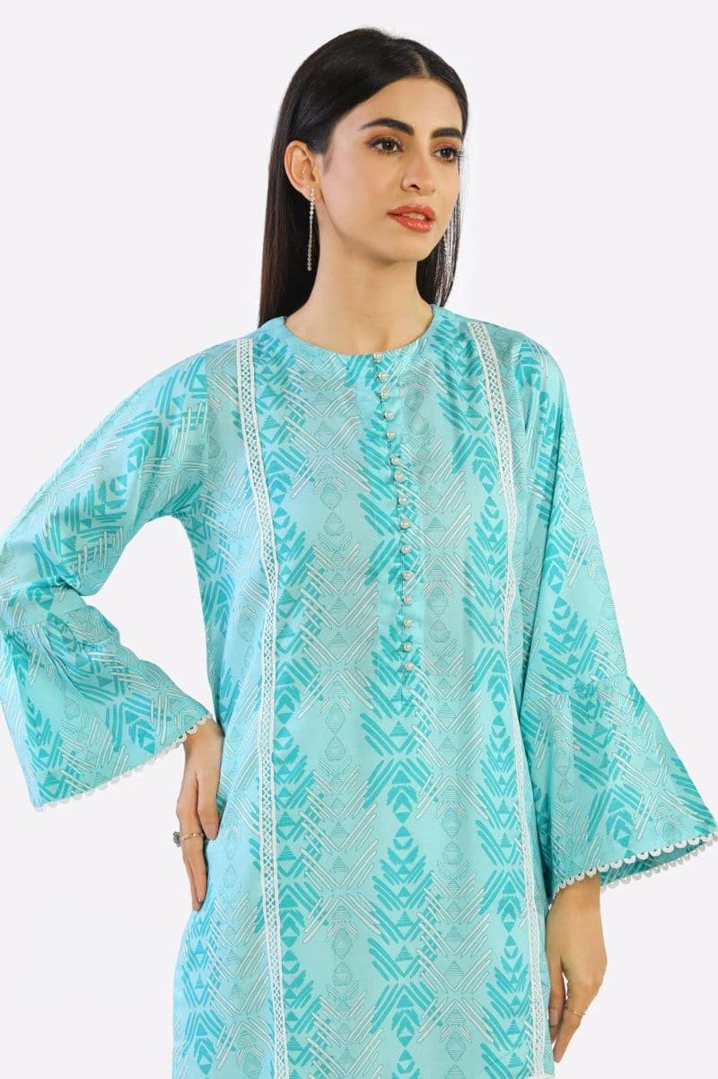 Blue Ready To Wear Printed Kurti