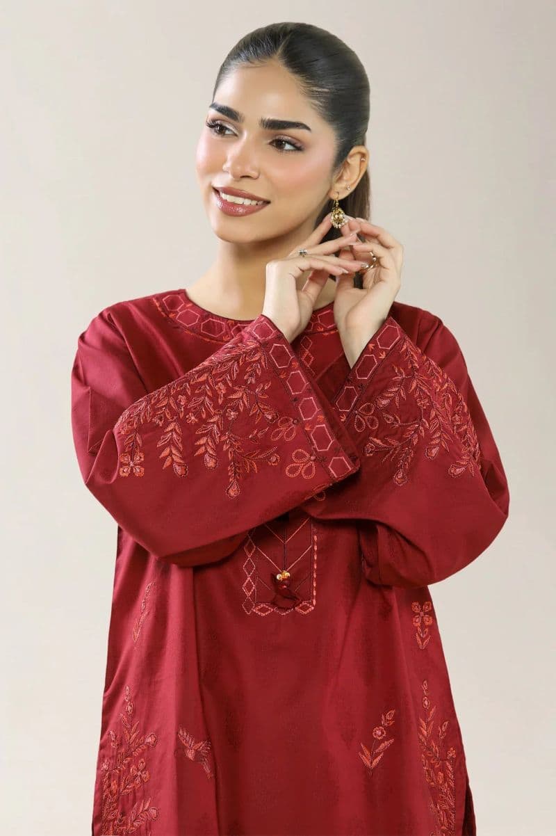 Viscose Self Jacquard-Maroon 2PC thumbnail