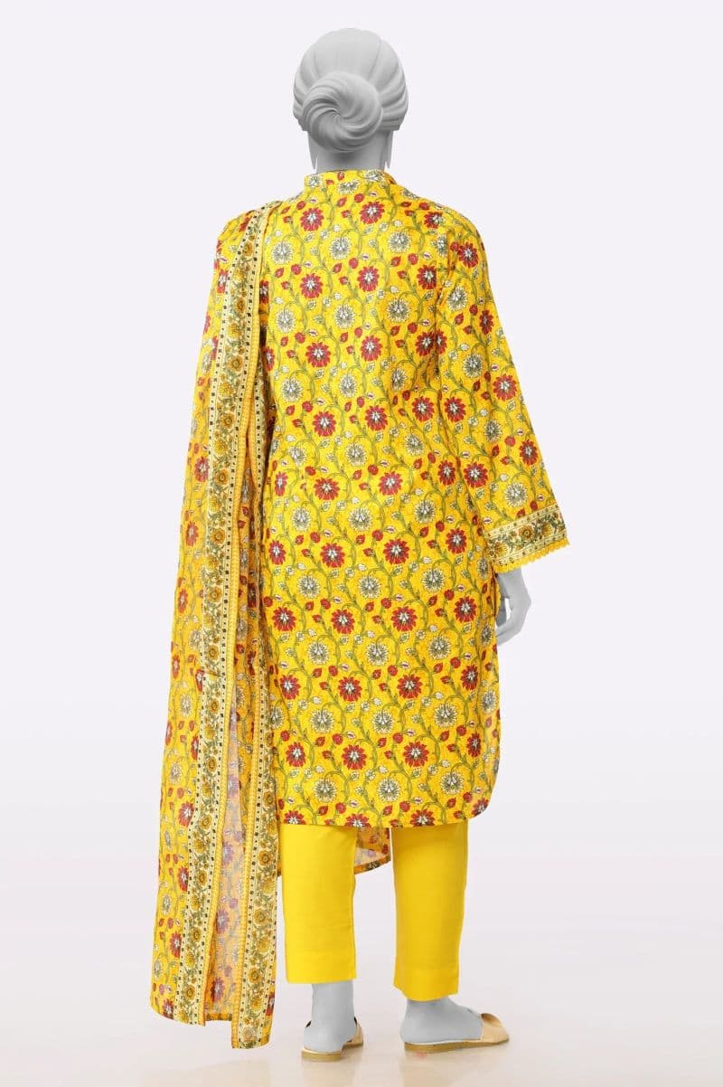 Mustard 3PC Printed Ready To Wear Suit thumbnail