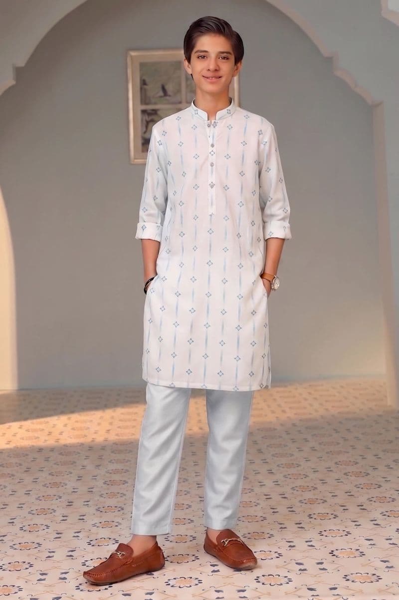Ash Grey Boys Kurta Pajama