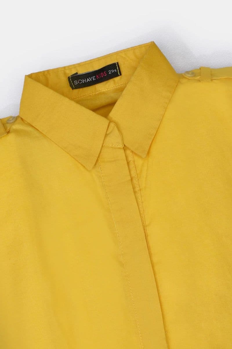 Yellow Stylised Girls Kurti