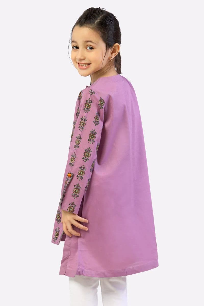 Light Purple Block Printed Kurti thumbnail