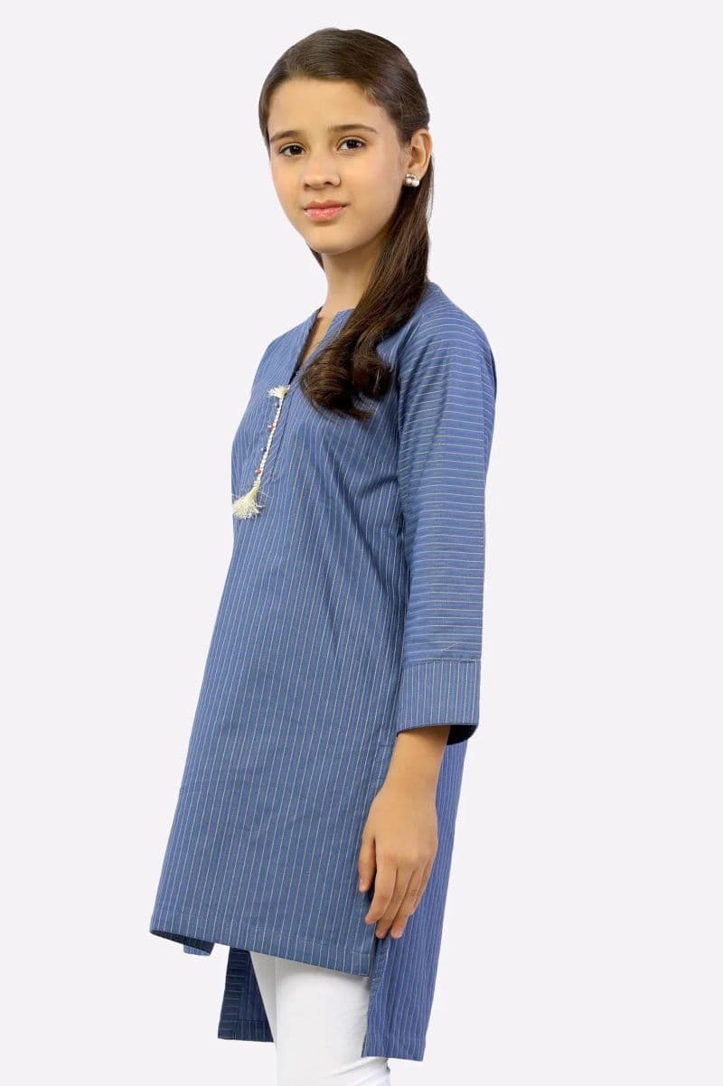 Blue Stylised Girls Kurti thumbnail