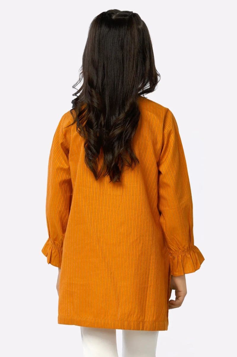 Mustard Dobby Girls Kurti