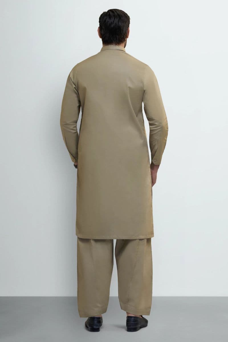 Khaki Cotton Shalwar Kameez thumbnail