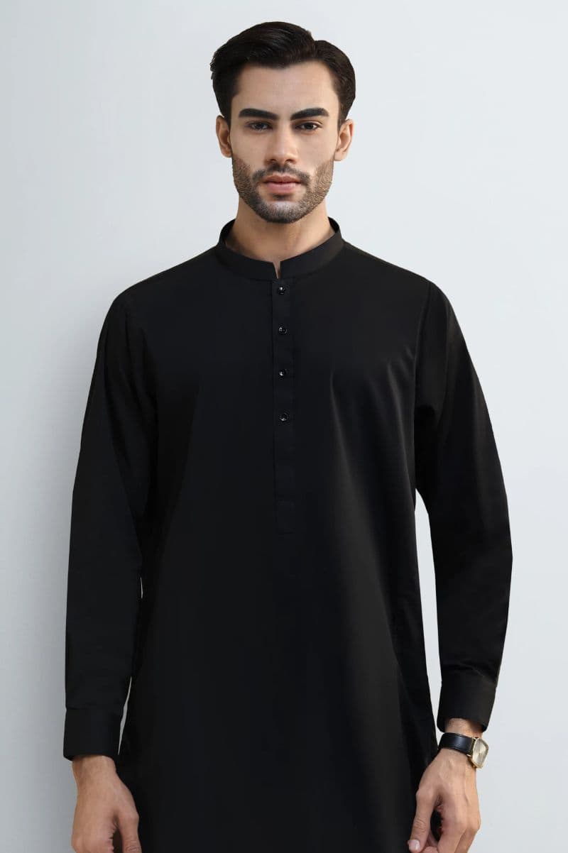 Black Cotton Shalwar Kameez thumbnail
