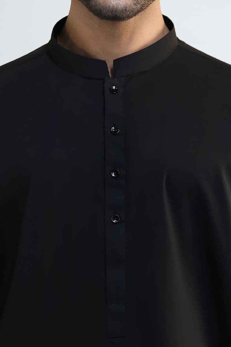 Black Cotton Shalwar Kameez thumbnail