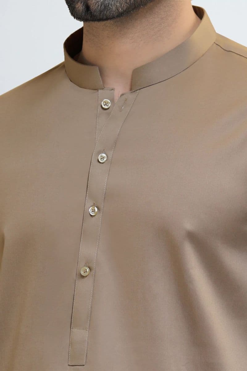 Brown Cotton Shalwar Kameez thumbnail