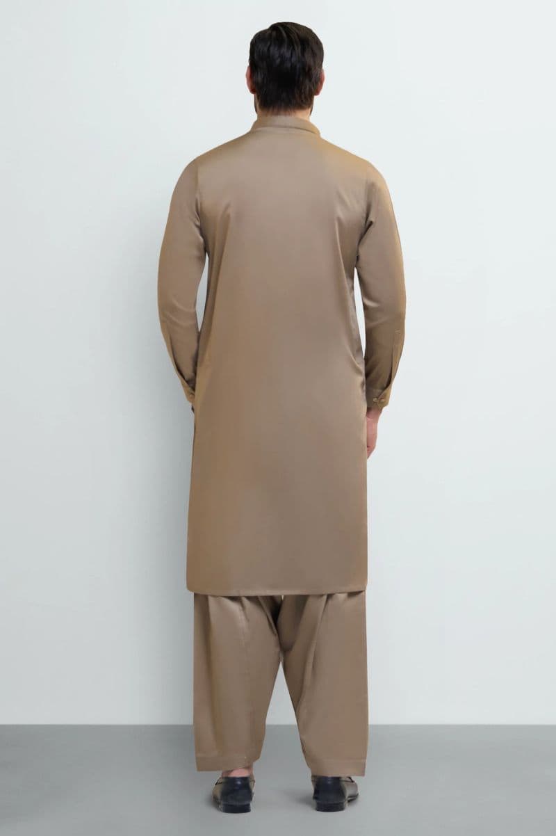 Brown Cotton Shalwar Kameez thumbnail