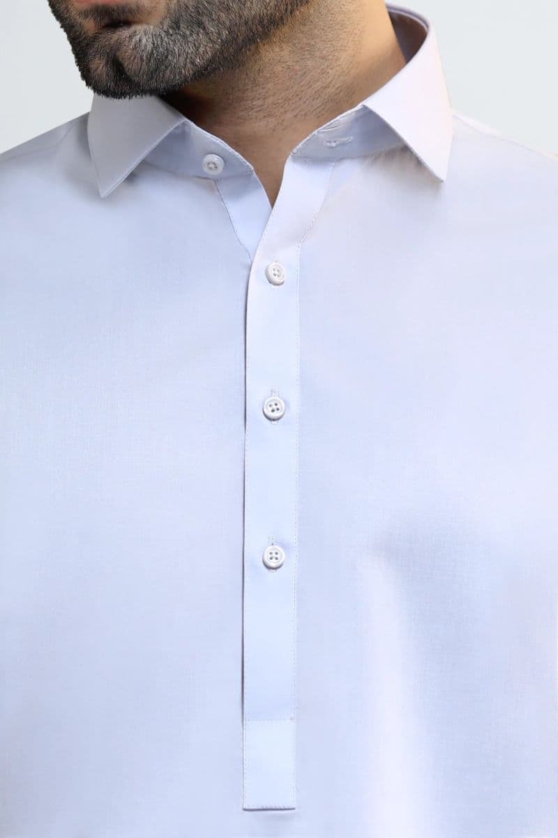 Light Grey Cotton Shalwar Kameez thumbnail