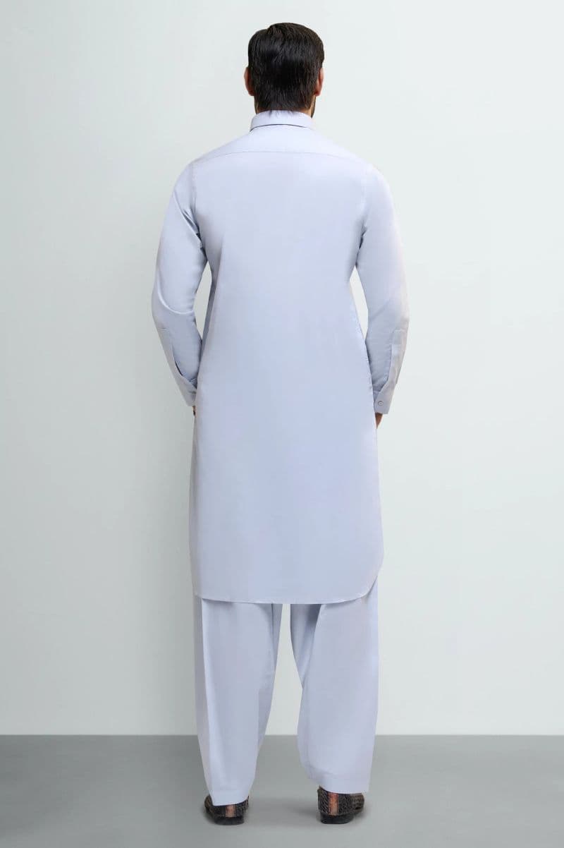 Light Grey Cotton Shalwar Kameez thumbnail