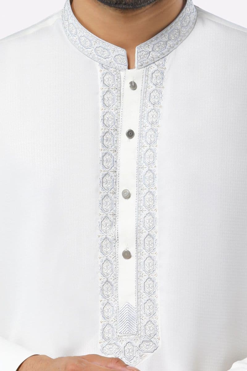 Off White Wash & Wear Shalwar Kameez thumbnail
