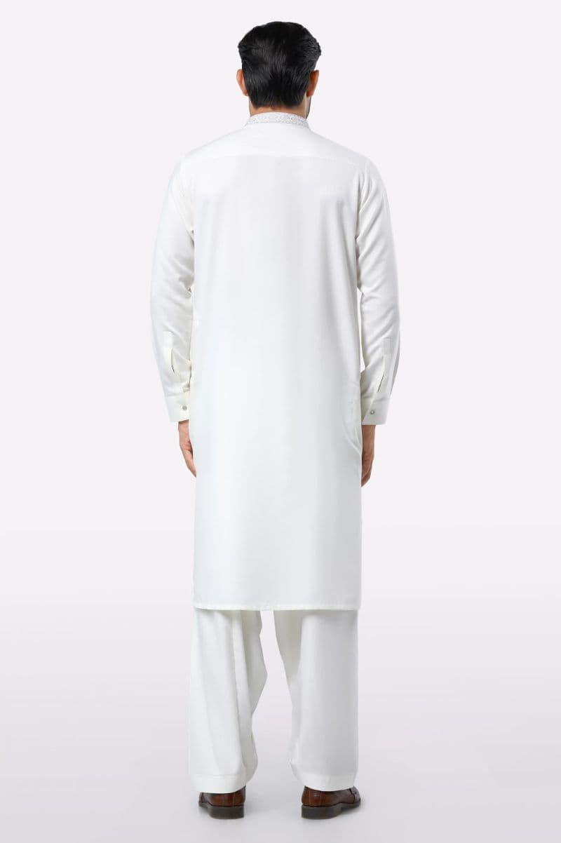 Off White Wash & Wear Shalwar Kameez thumbnail