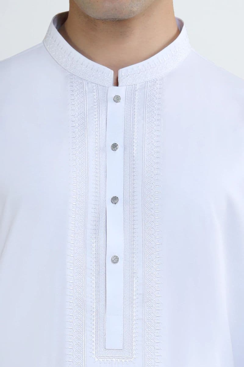 White Wash & Wear Shalwar Kameez thumbnail