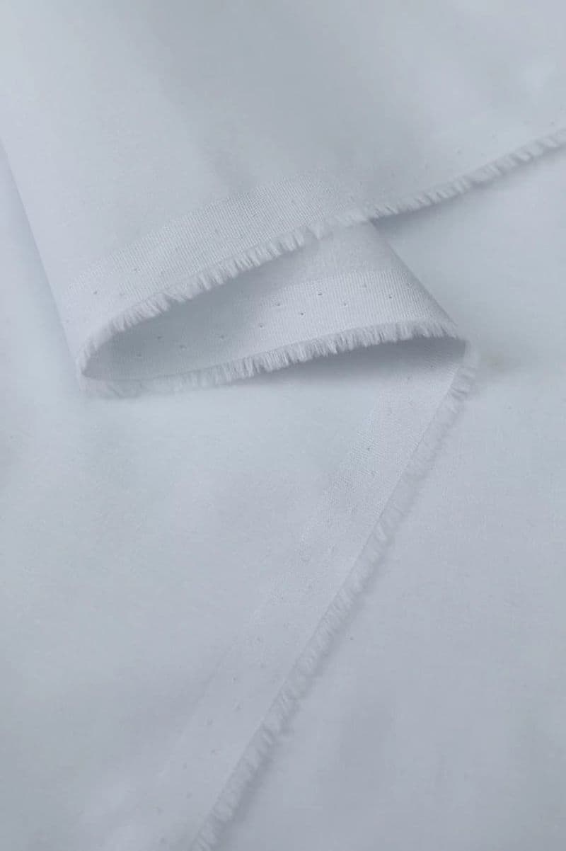 White Wash & Wear Fabric