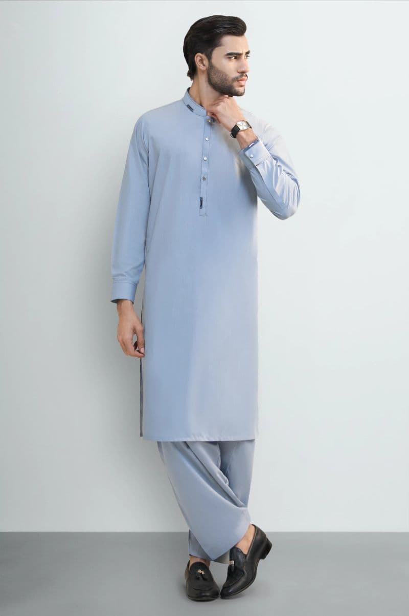 Blue Wash & Wear Shalwar Kameez thumbnail