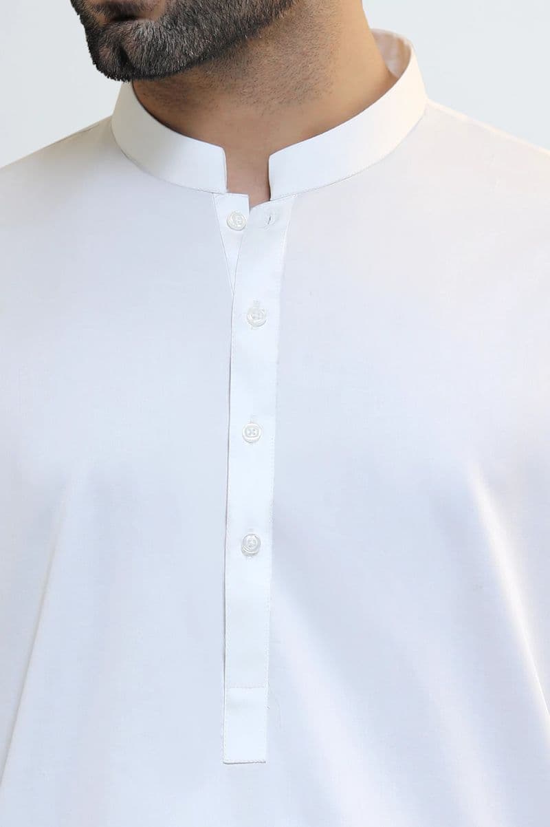 Off White Cotton Shalwar Kameez thumbnail