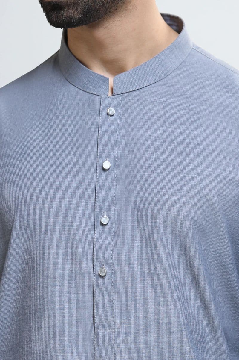Ash Grey Wash & Wear Shalwar Kameez thumbnail