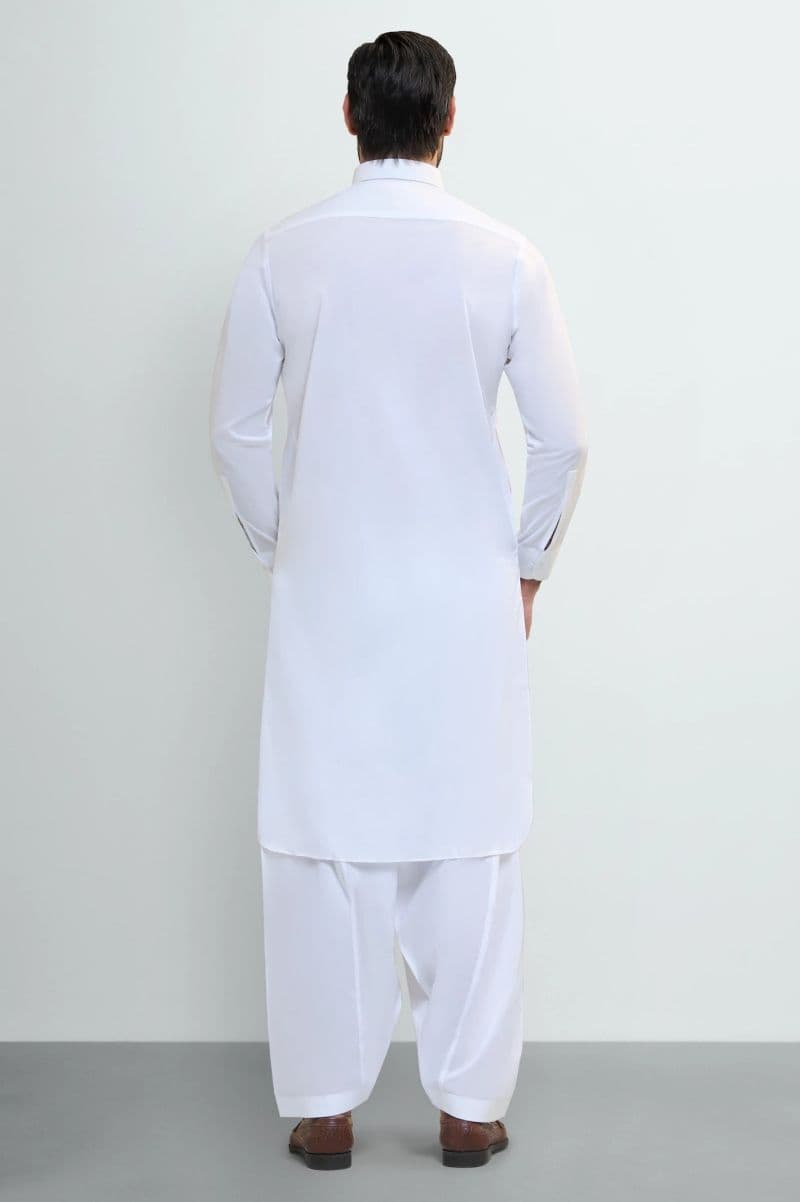 White Cotton Shalwar Kameez thumbnail