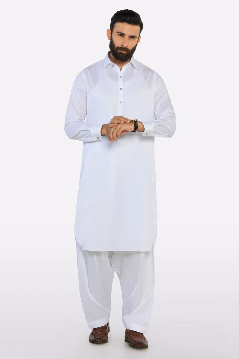 White Wash & Wear Fabric