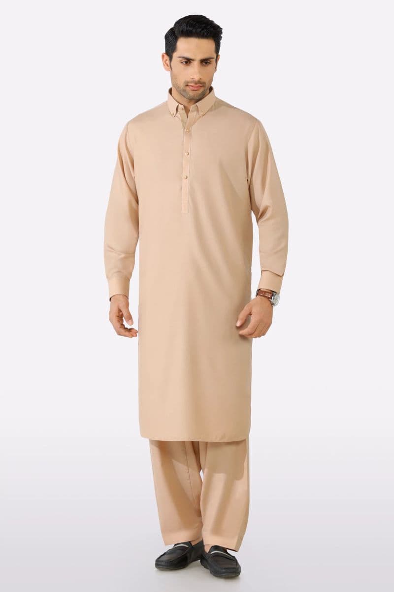 Beige Wash & Wear Fabric