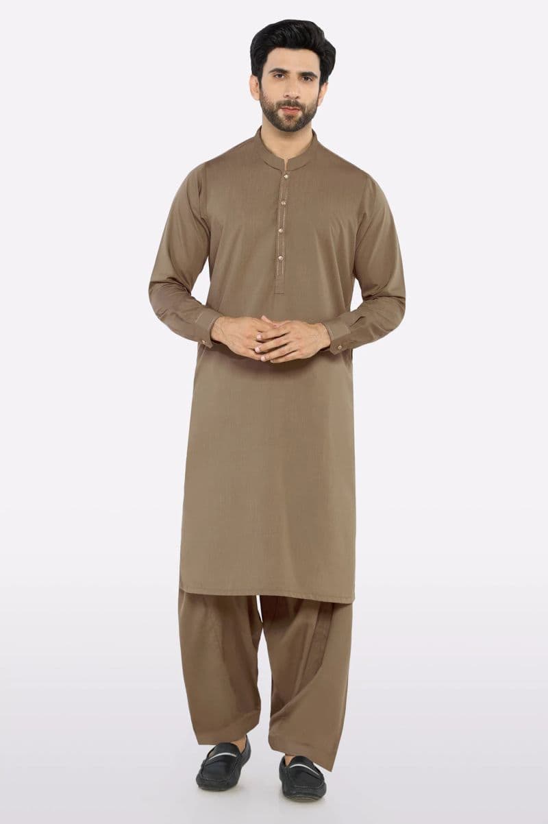 Brown Wash & Wear Fabric