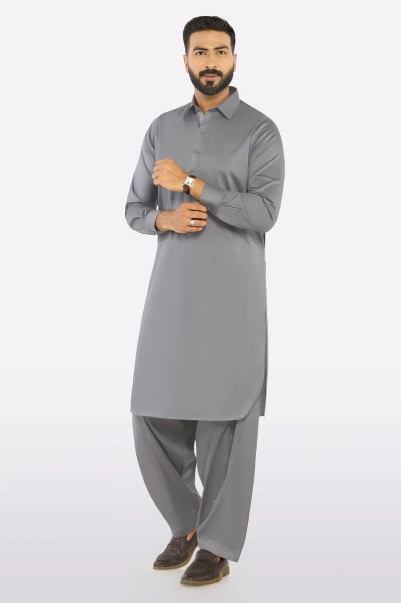 Light Grey Wash & Wear Fabric