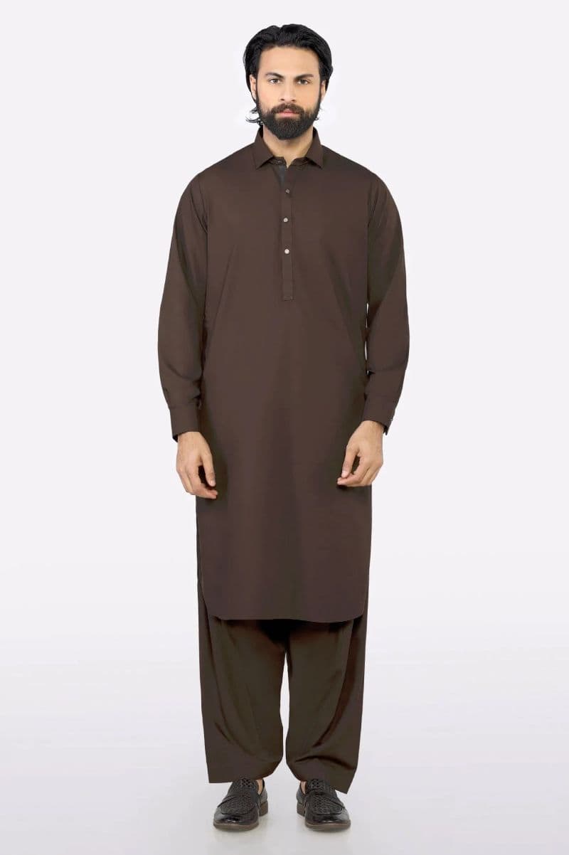 Dark Brown Wash & Wear Fabric
