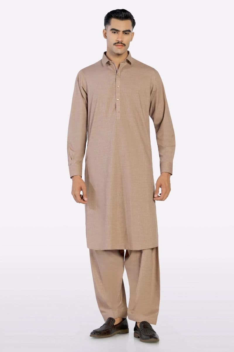 Light Brown Wash & Wear Fabric