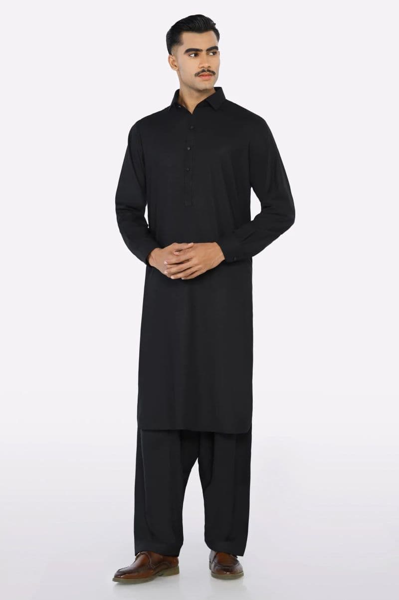 Black Wash & Wear Fabric