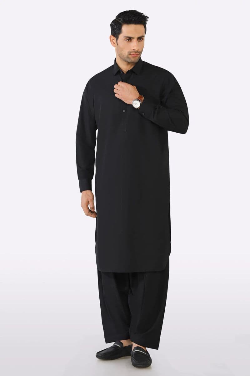 Black Wash & Wear Fabric