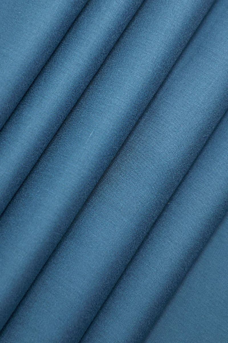 Teal Blue Wash & Wear Fabric