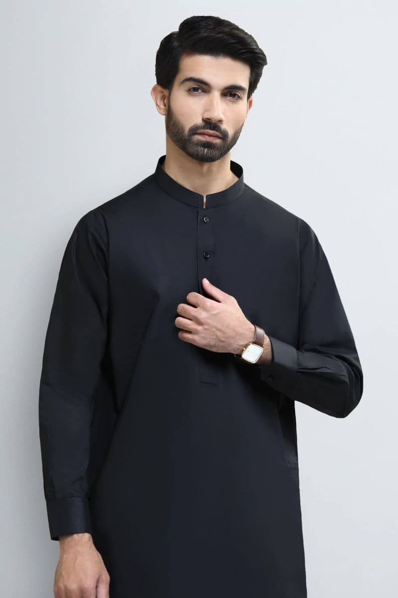 Black Cotton Shalwar Kameez thumbnail