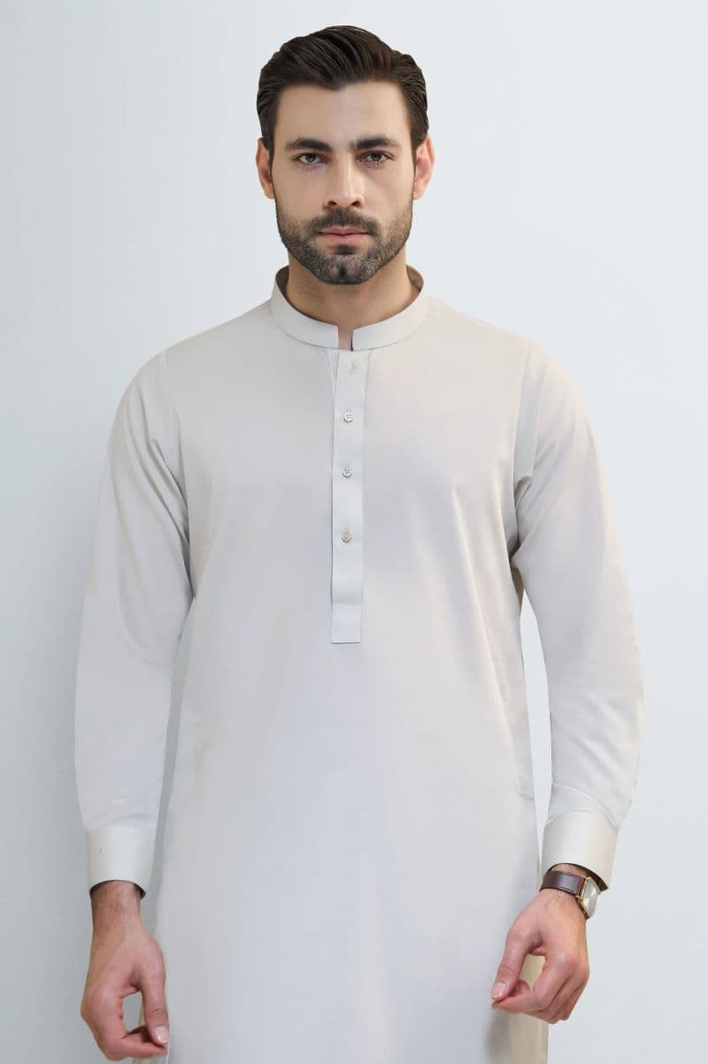Beige Wash & Wear Shalwar Kameez thumbnail