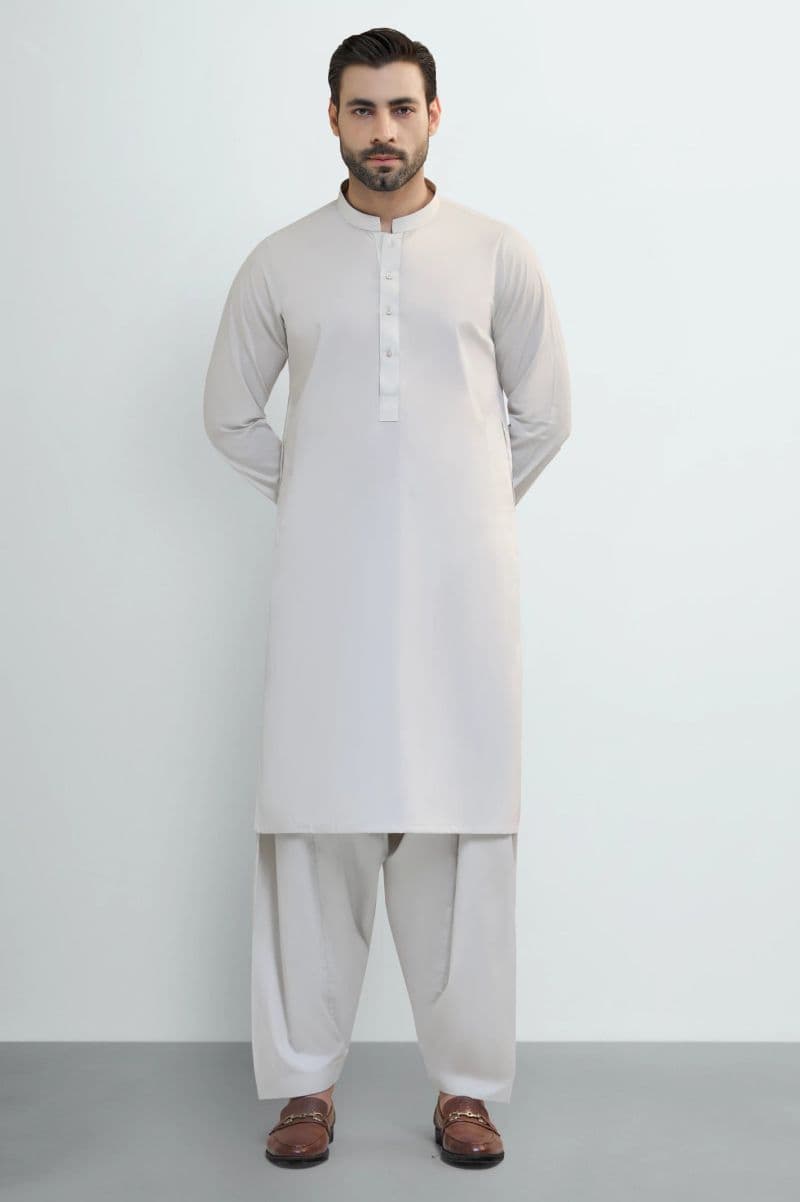 Beige Wash & Wear Shalwar Kameez thumbnail