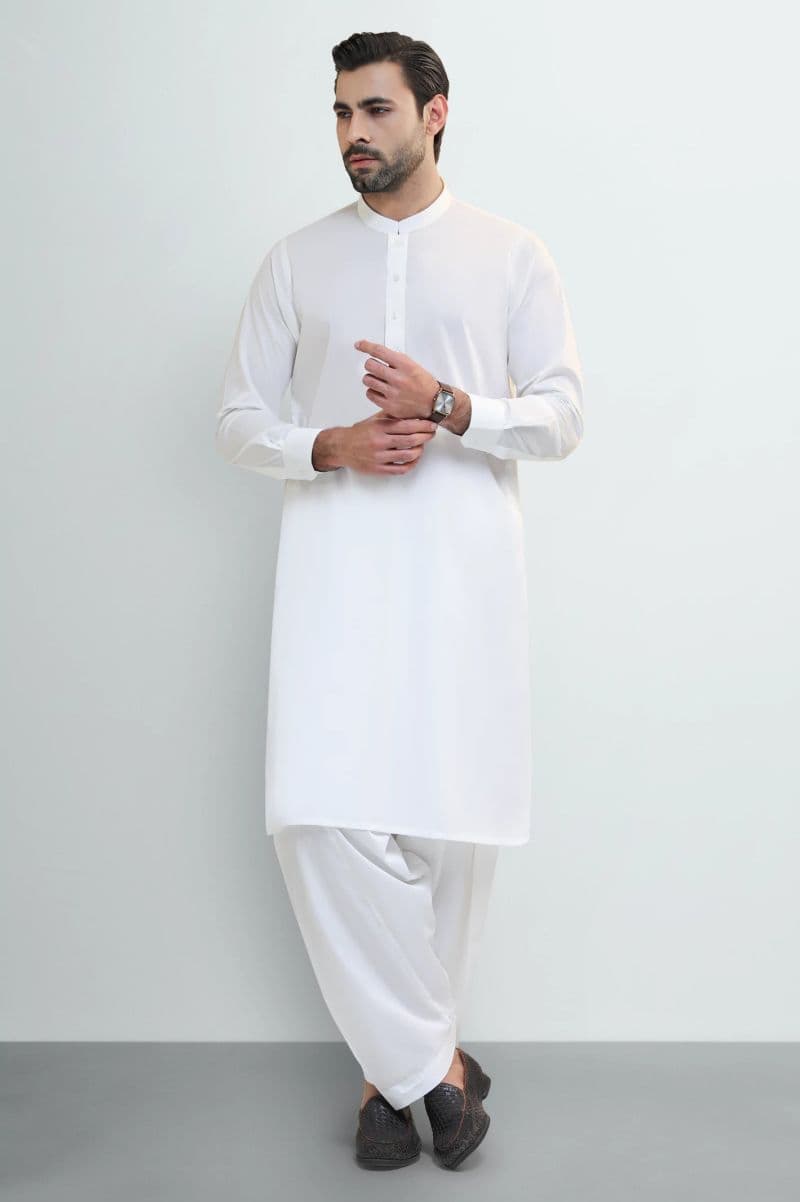 Cream Wash & Wear Shalwar Kameez thumbnail
