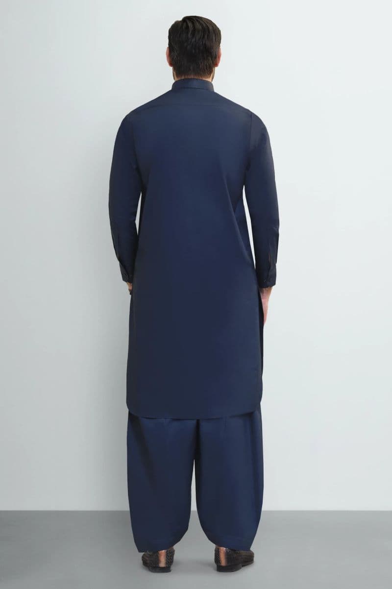 Navy Blue Cotton Shalwar Kameez thumbnail