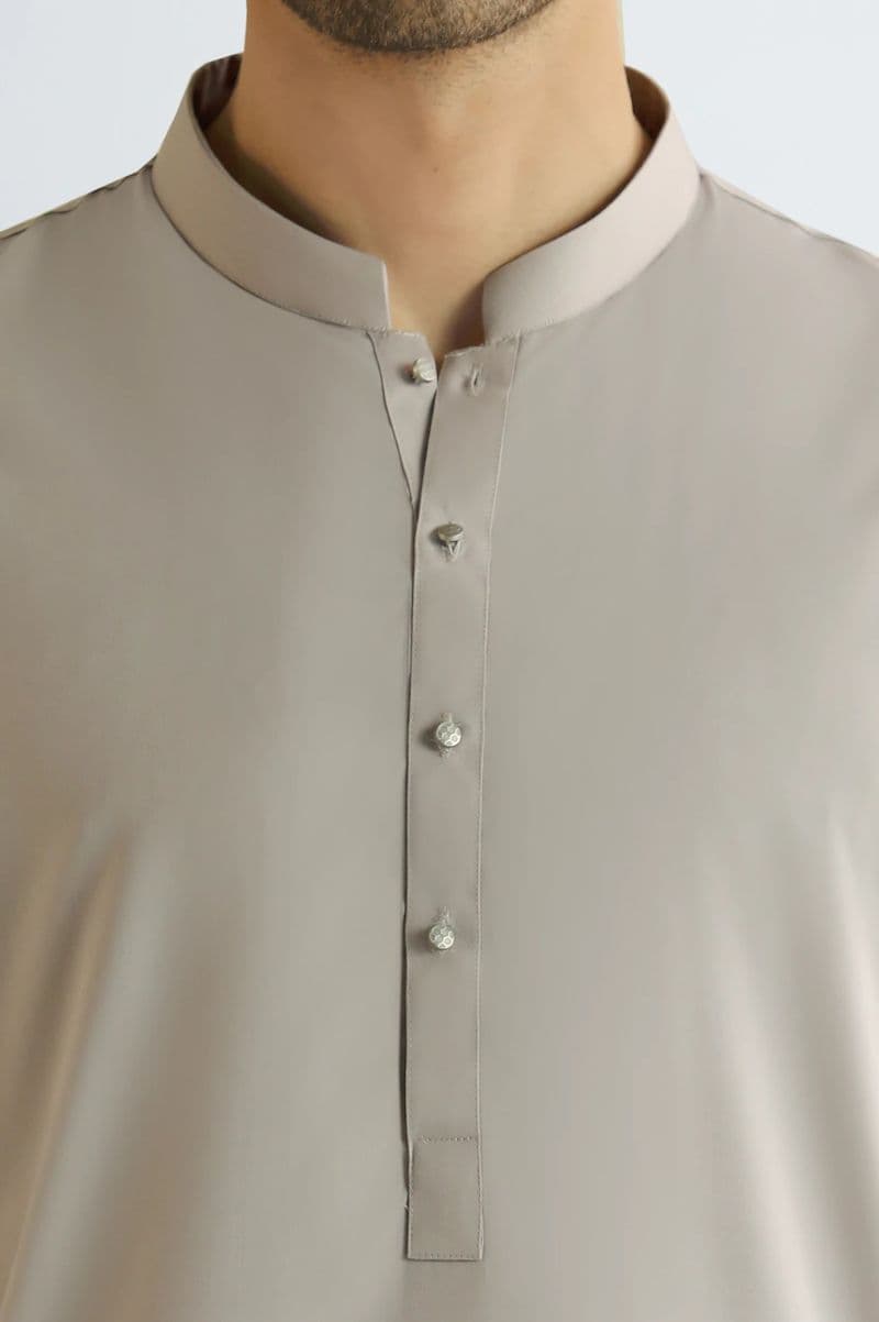 Light Beige Wash & Wear Shalwar Kameez thumbnail