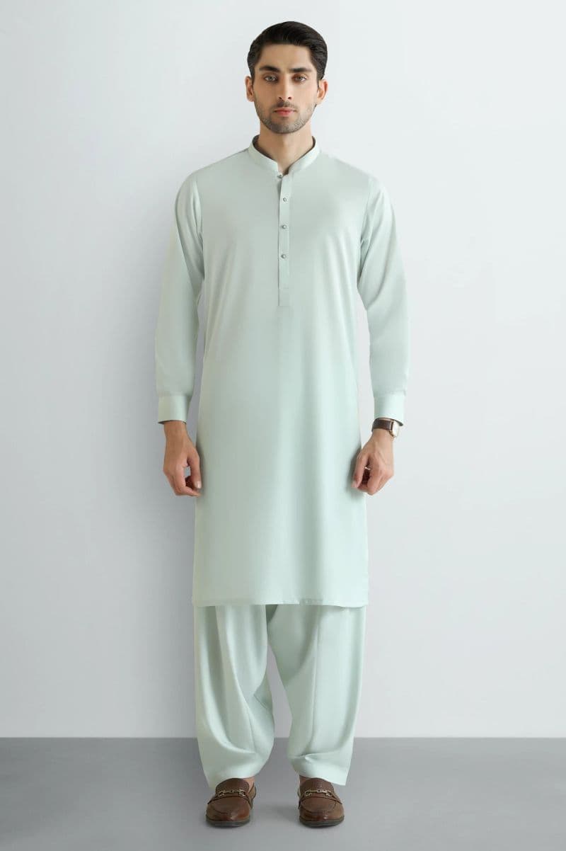 Light Green Wash & Wear Shalwar Kameez thumbnail