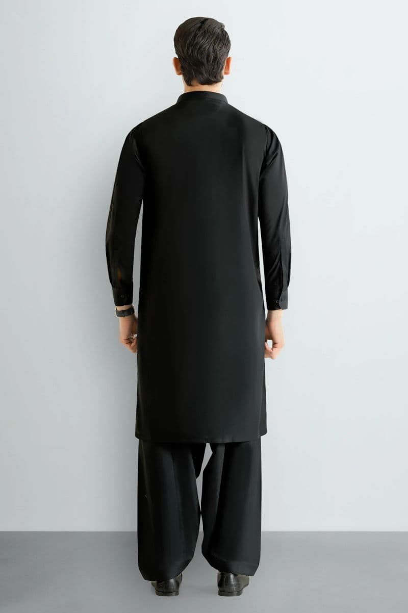 Black Wash & Wear Shalwar Kameez thumbnail