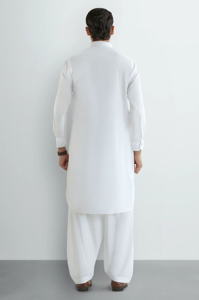 Off White Wash & Wear Shalwar Kameez thumbnail