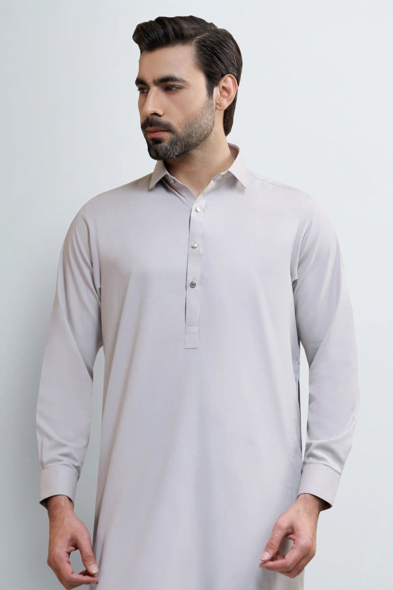 Beige Wash & Wear Shalwar Kameez thumbnail