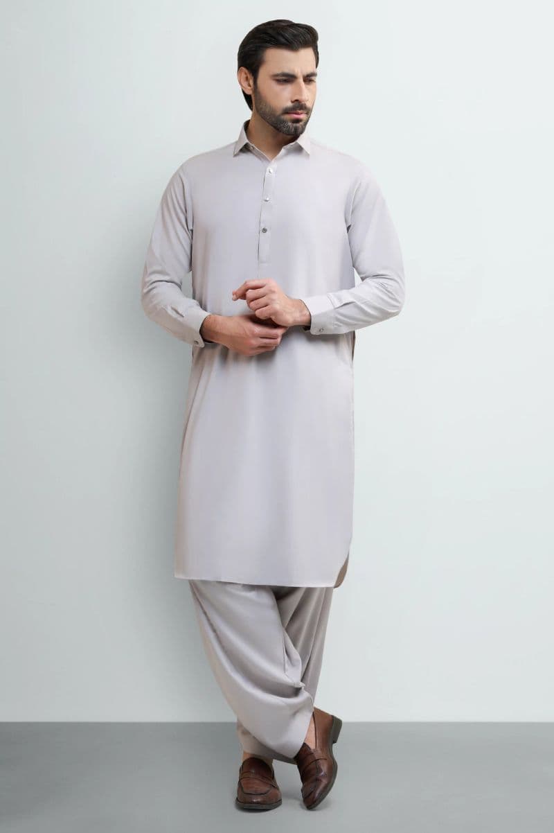 Beige Wash & Wear Shalwar Kameez thumbnail