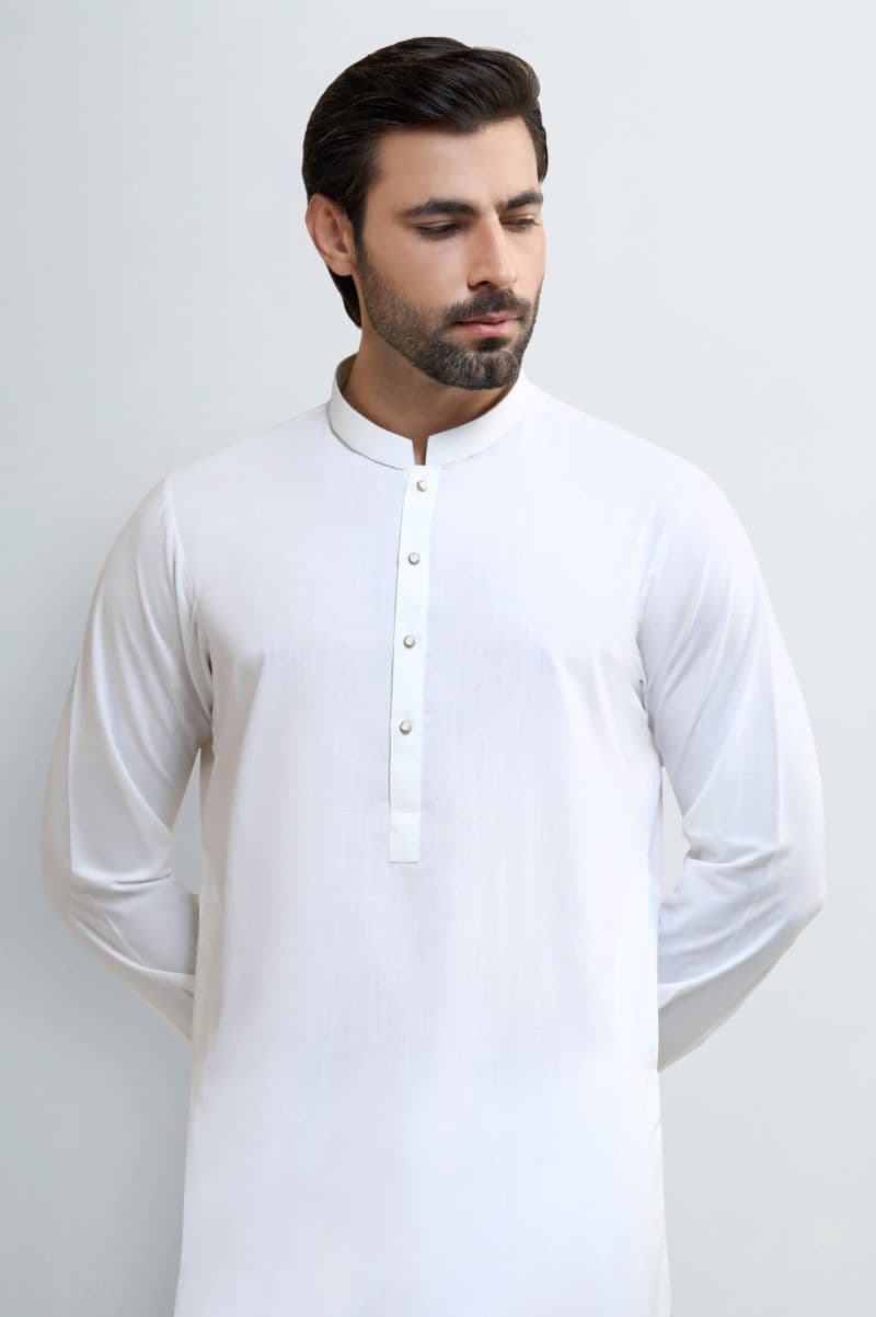 Off White Wash & Wear Shalwar Kameez thumbnail