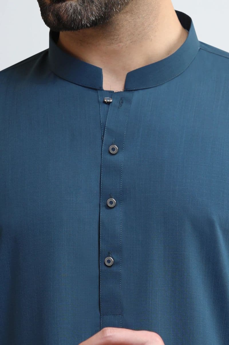 Teal Blue Wash & Wear Shalwar Kameez thumbnail