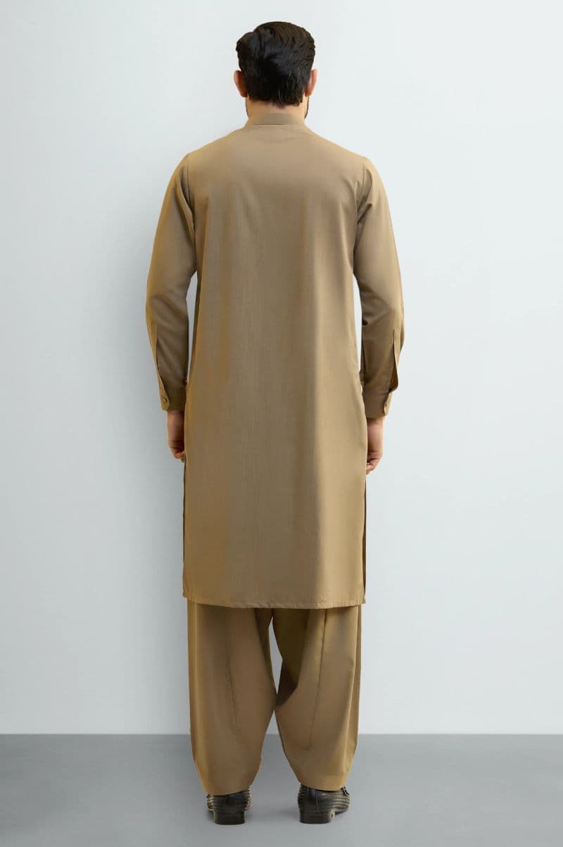 Light Brown Wash & Wear Shalwar Kameez thumbnail